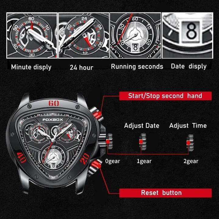 Luxury Big Dial Chronograph Quartz Watch