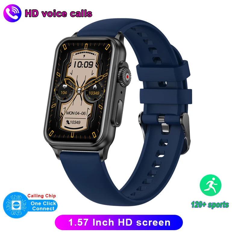 2024 New Fashion Women Smart Watch 1.57 inch 100+ Sports Heart Rate Voice Calling Clock Waterproof SmartWatch For Huawei Xiaomi