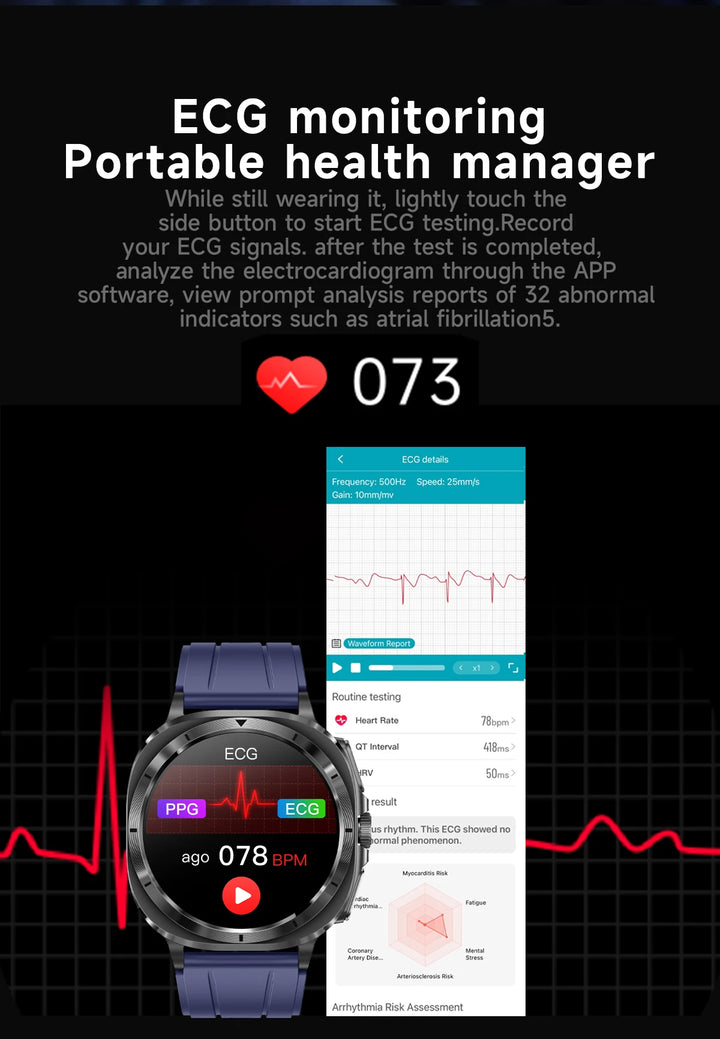 Power Fit® - Smartwatch with AMOLED Display | ECG Monitoring | Health Tracking | Voice Assistant | Outdoor Sports & Fitness Tracker