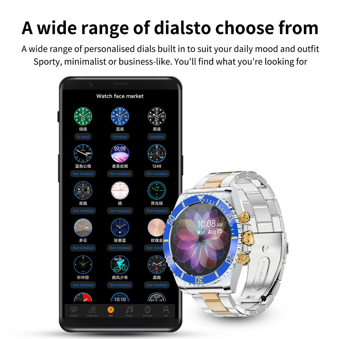 Aiweile AW12 Smart Watch Men 2024 High-end Men's Smartwatch Luxury Bluetooth Call Sports Fitness Wristwatch for Android IOS fit﻿