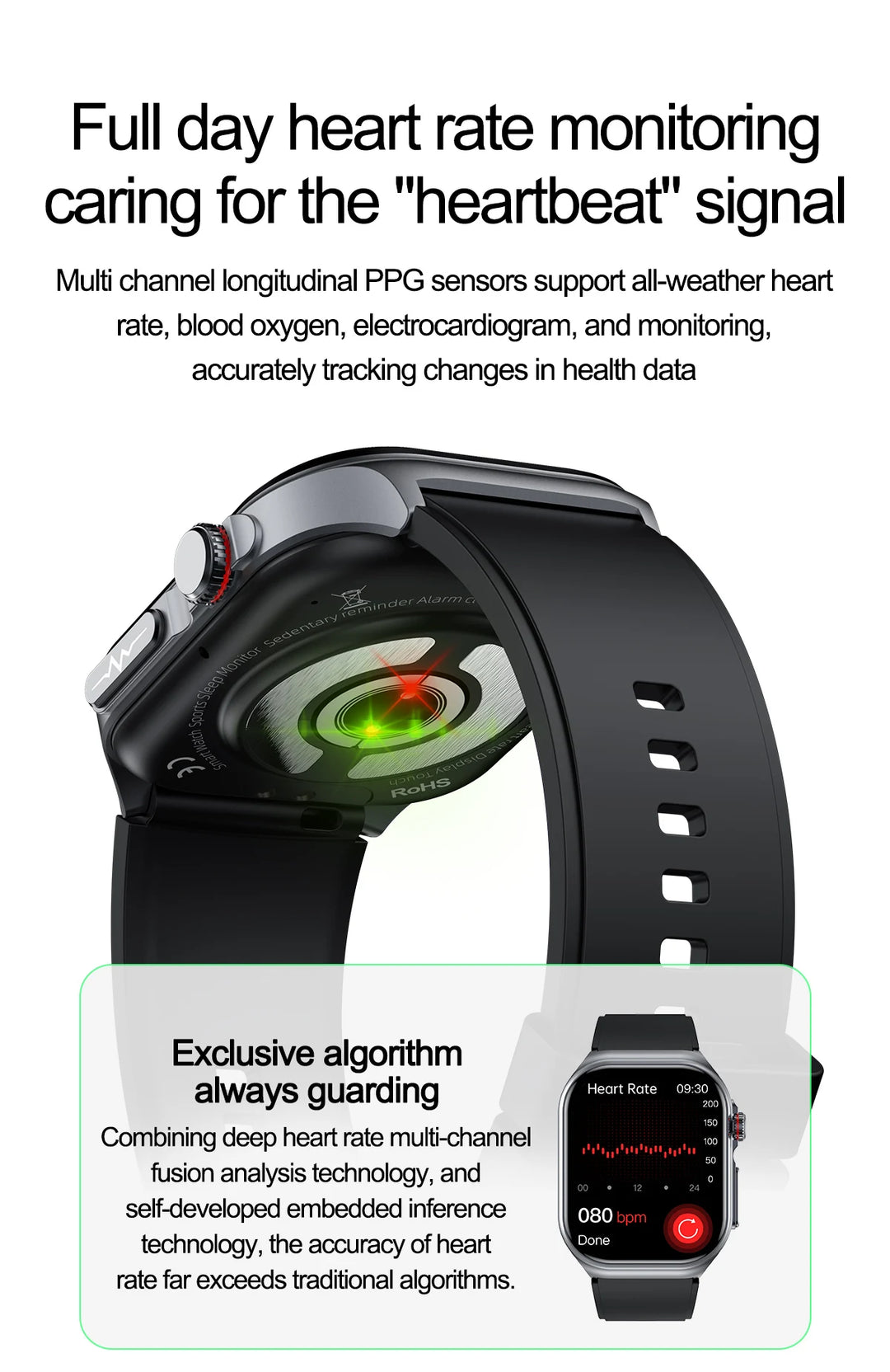 Lifesave Insight ® - Amoled Screen ECG Monitoring One Click Intelligent Micro Examination Bluetooth Call Smartwatch