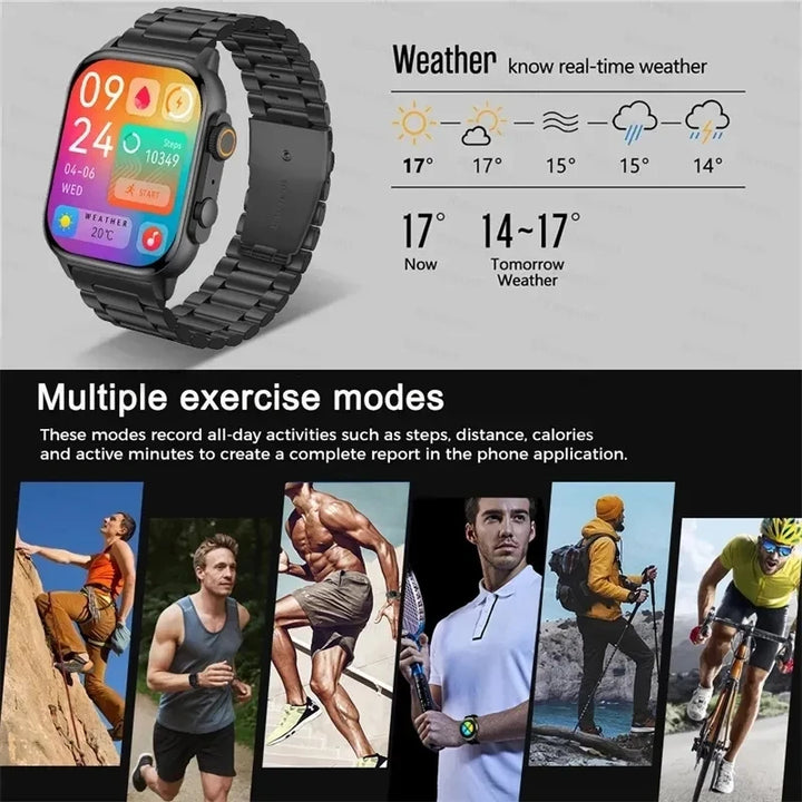 2023 hk9 ultra smartwatch das mulheres dos homens amoled tela hd freqüência cardíaca pressão arterial nfc bluetooth chamada relógio inteligente para apple huawei