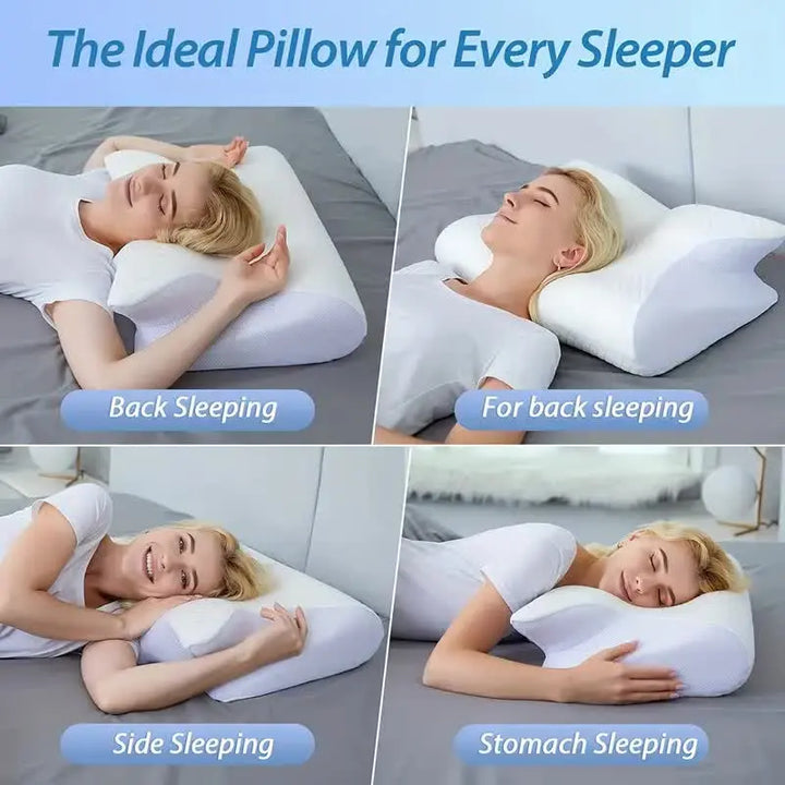 Butterfly Sleep Memory Neck Pillow Slow Rebound Comfortable Memory Foam Sleep Pillow Cervical Orthopedic Neck Massage Bed Pillow