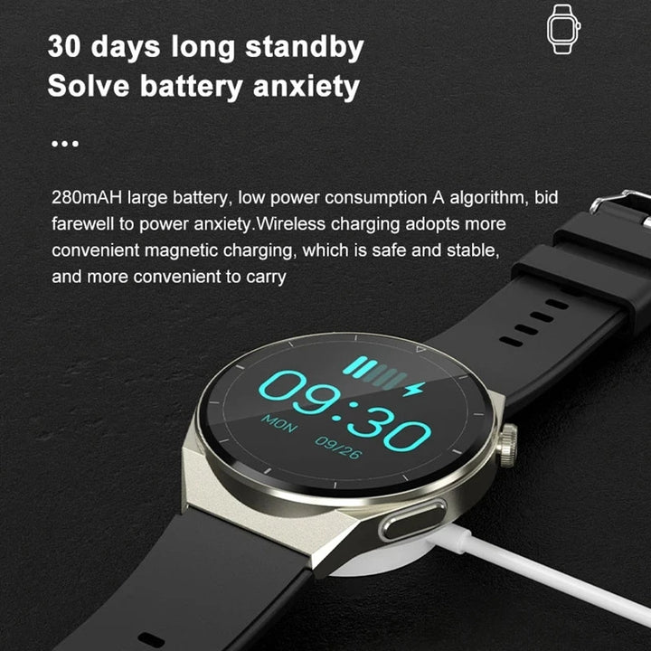 2024 New Laser Treatment Three High Smart Watch Men ECG PPG Heart Rate Blood Sugar Health Tracker Smart Watch For Android IOS