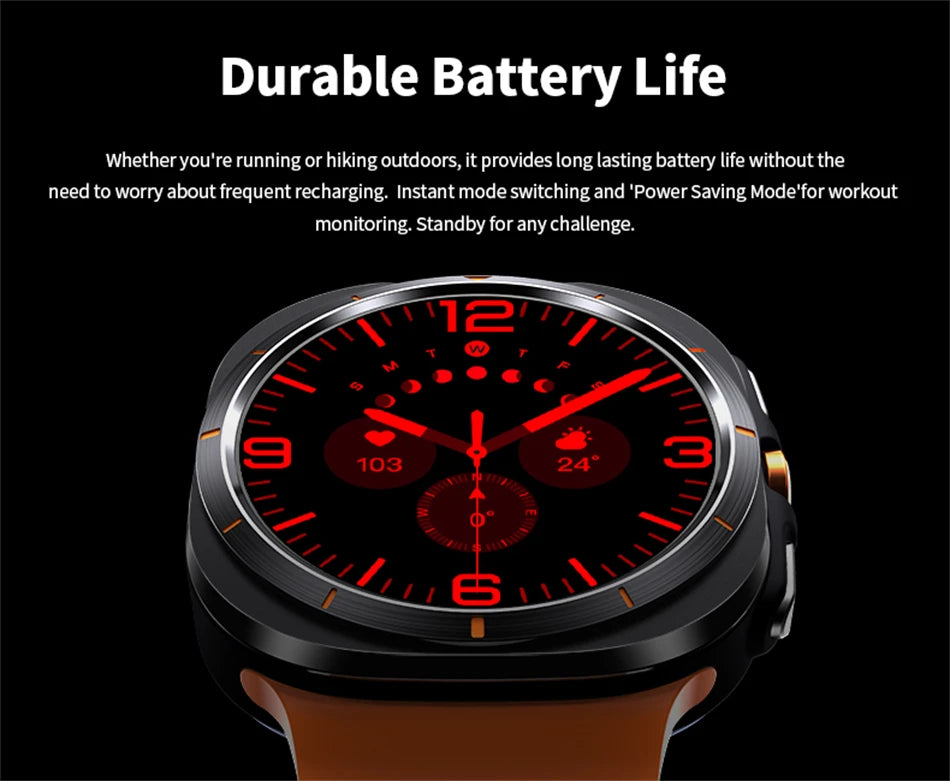 2025 New For Samsun Galaxy 7 Ultra AMOLED Smart Watch Men Blood Glucose Heart Rate Bluetooth Call NFC GPS Tracker Men Smart Watch