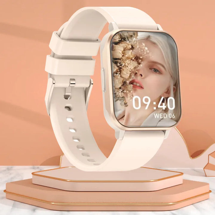 LIGE Smartwatch 2023 for Woman Smart Watches Women Rose Gold Wrist Watch I68 Bluetooth Call Fitness Watch for Android iOS iPhone
