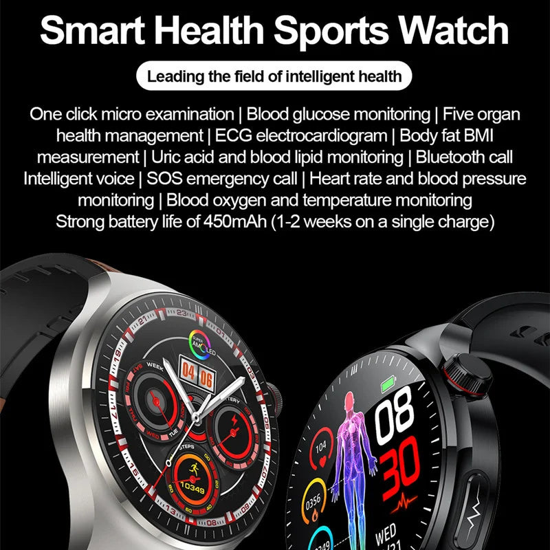 2024 New A.I Medical Diagnosis Smart Watch - One Button for Micro physical examination - Five Organ detection