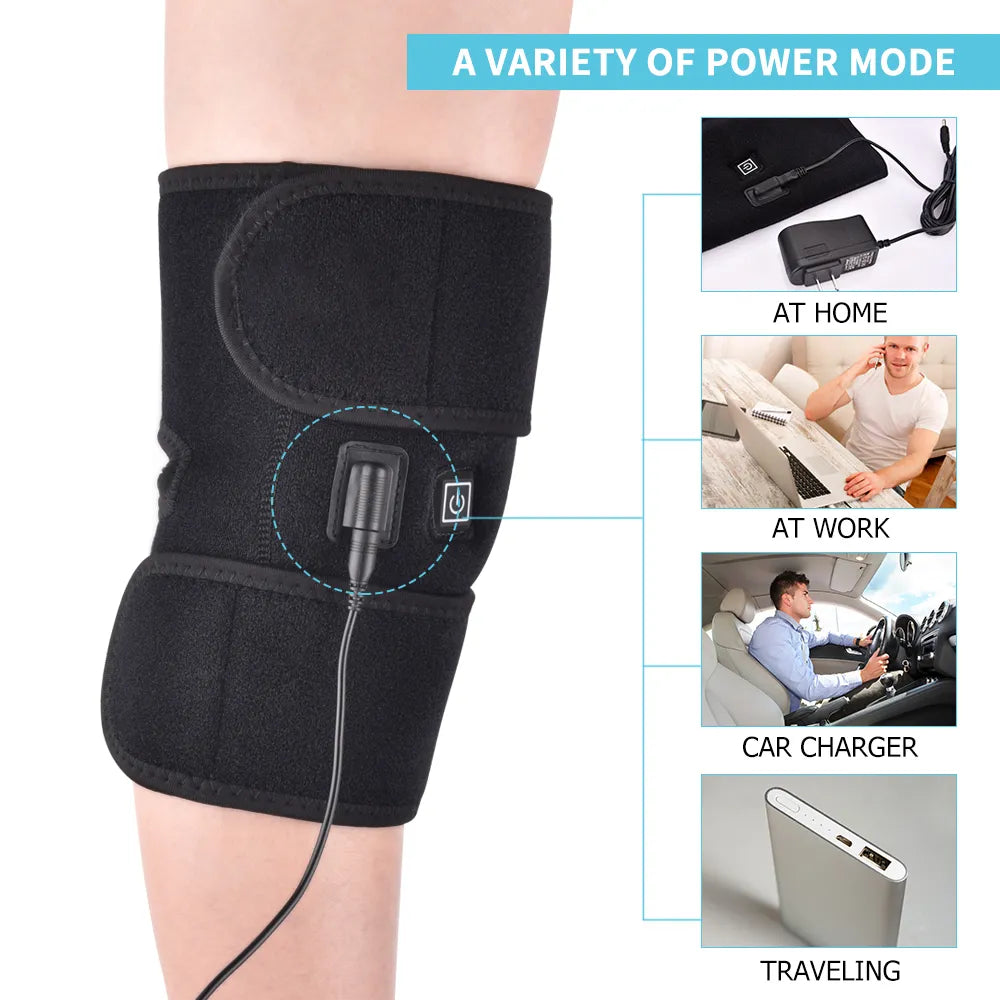 Electric Heating Pads for Arthritis Knee Pain Relief Infrared Heated Therapy Recovery Elbow Knee Pad Brace Health Care