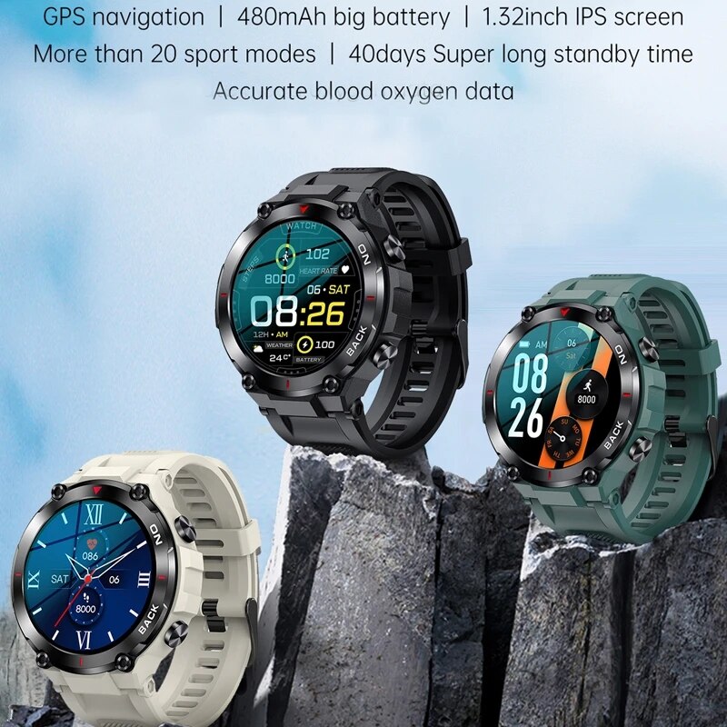 MELANDA K37 Military GPS Smart Watch