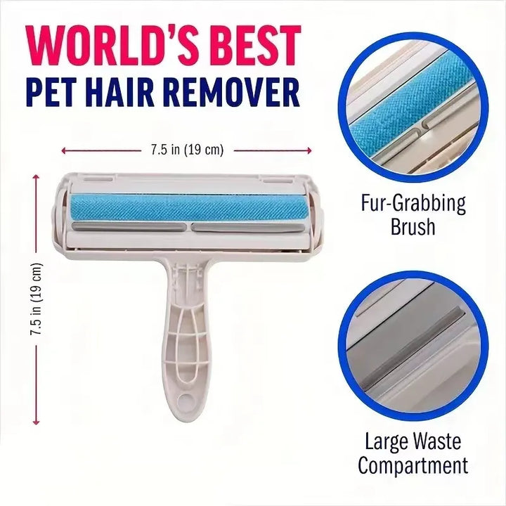 Removedor de pelos de animais de estimação, rolo de remoção automática de pelos de cães e gatos, removedor de pelos de animais de estimação, limpeza com uma mão