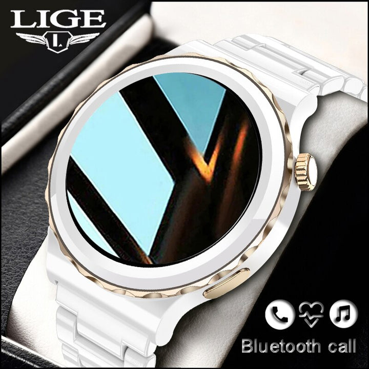 Relógio inteligente de luxo branco Lady E23