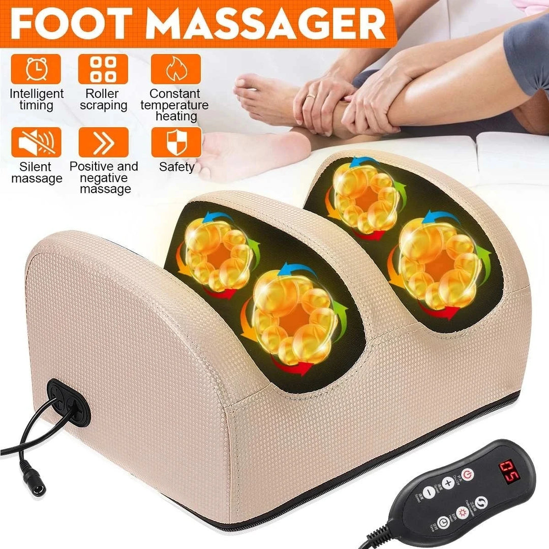 TheraSoothe™ Electric Shiatsu Foot & Leg Massager: Infrared Heat Therapy for Deep Pain Relief and Calf Relaxation