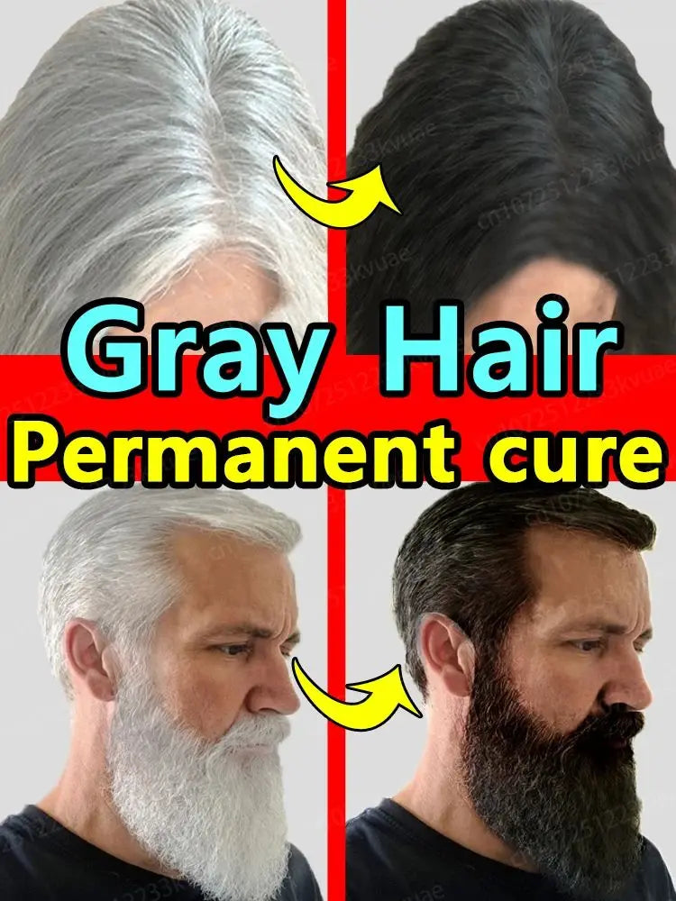 White hair treatment essence quickly turns white hair into black hair, repairs natural color, and prevents gray hair