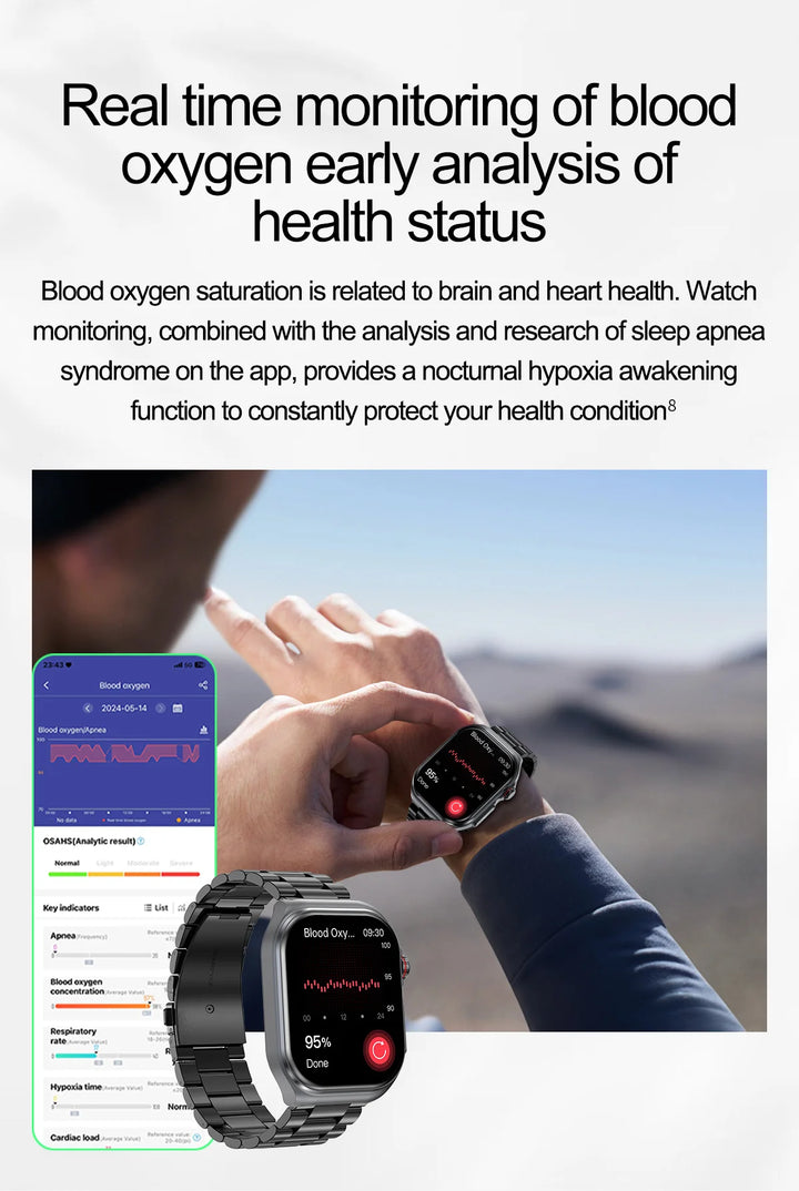 Lifesave Insight ® - Amoled Screen ECG Monitoring One Click Intelligent Micro Examination Bluetooth Call Smartwatch