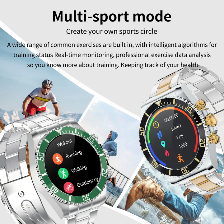 Aiweile AW12 Smart Watch Men 2024 High-end Men's Smartwatch Luxury Bluetooth Call Sports Fitness Wristwatch for Android IOS fit﻿