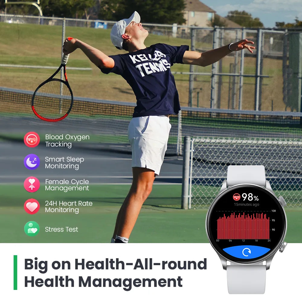 HAYLOU Solar Plus RT3 Relógio Inteligente - Bluetooth Chamada Telefônica 1.43 "Display AMOLED Smartwatch Monitor de Saúde IP68 Relógio Esportivo À Prova D 'Água