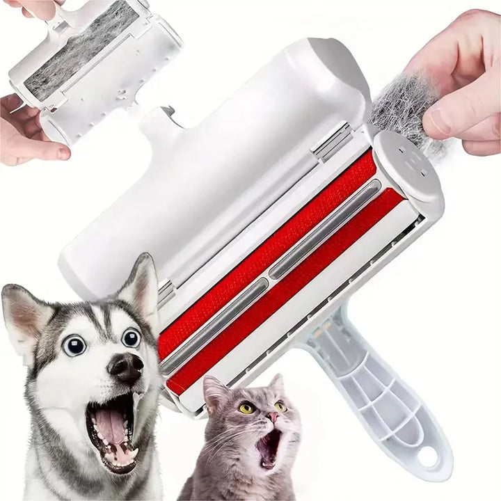 Removedor de pelos de animais de estimação, rolo de remoção automática de pelos de cães e gatos, removedor de pelos de animais de estimação, limpeza com uma mão