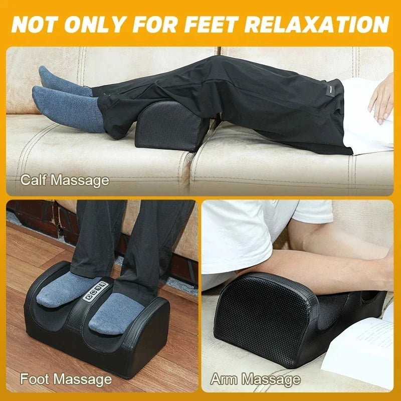 TheraSoothe™ Electric Shiatsu Foot & Leg Massager: Infrared Heat Therapy for Deep Pain Relief and Calf Relaxation