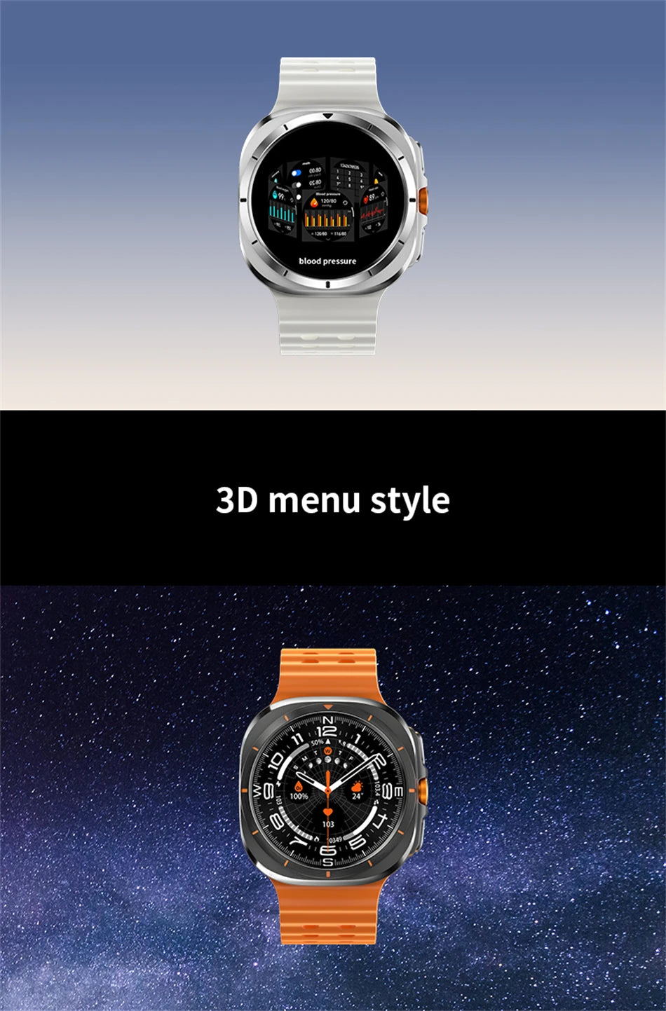 2025 New For Samsun Galaxy 7 Ultra AMOLED Smart Watch Men Blood Glucose Heart Rate Bluetooth Call NFC GPS Tracker Men Smart Watch