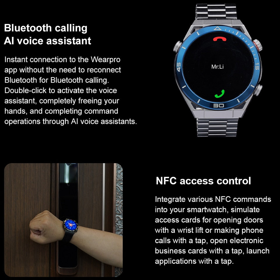 NFC ECG+PPG Bluetooth Call Smartwatch GPS Tracker