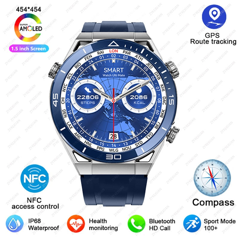 DT Ultimate Smart Watch -  NFC ECG+PPG - GPS Motion Tracker Compass