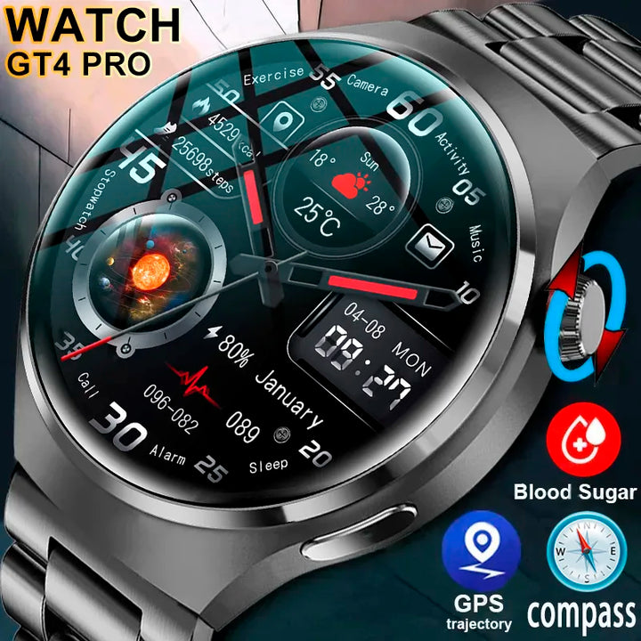 Smart Watch GT4 Pro com açúcar no sangue não invasivo e indolor