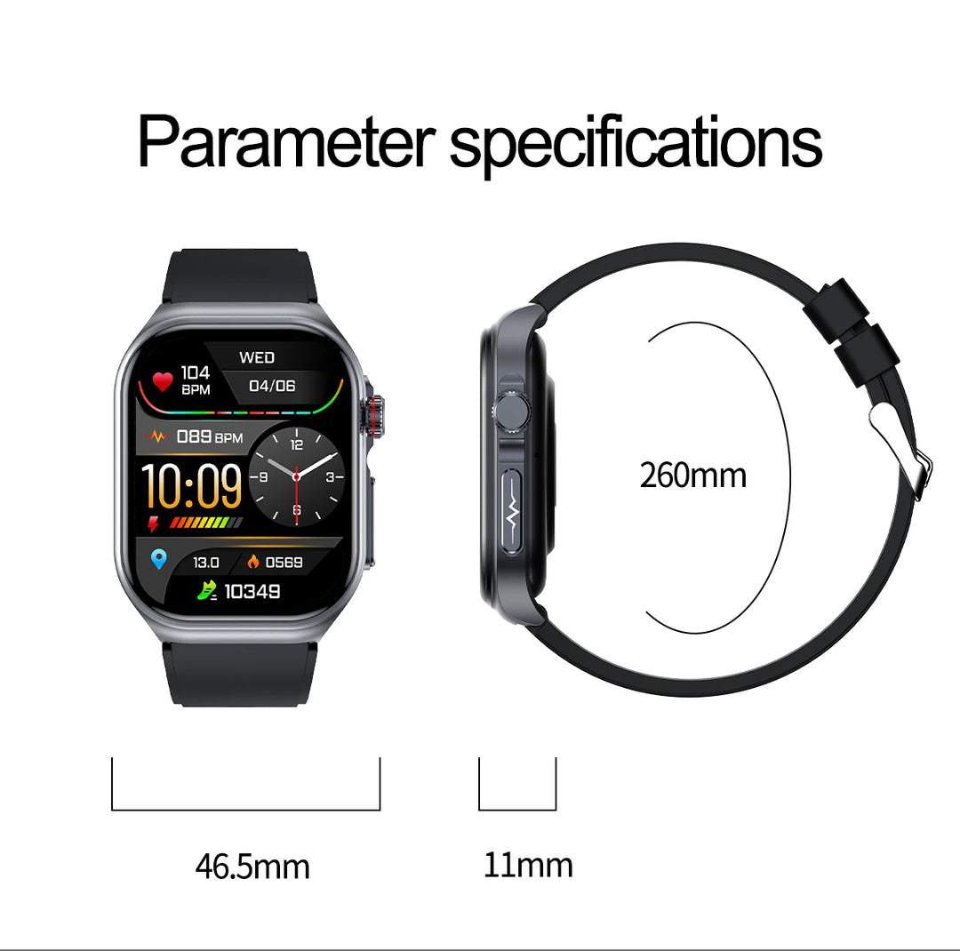 Lifesave Insight ® - Amoled Screen ECG Monitoring One Click Intelligent Micro Examination Bluetooth Call Smartwatch