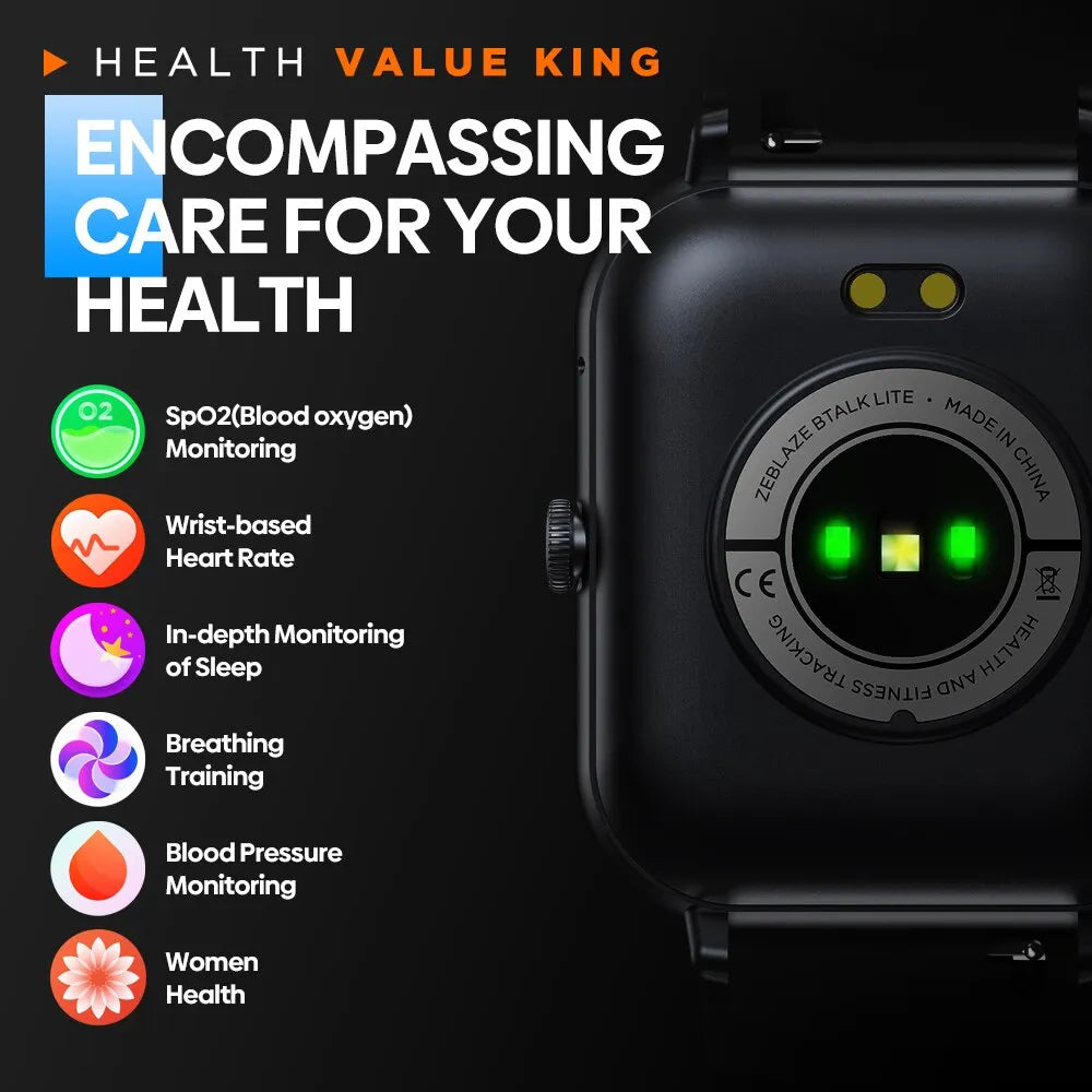 Zeblaze Btalk Smart Watch - Monitoramento de esportes de saúde para chamadas de voz