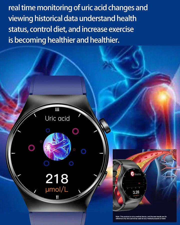 LaserHealth®  - Stabilize blood pressure, control blood sugar, uric acid and blood Lipid Smartwatch