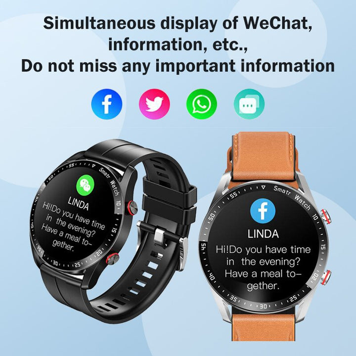 Smart Watch Bluetooth Chamada Ecg Ppg Tela Sensível Ao Toque Completa