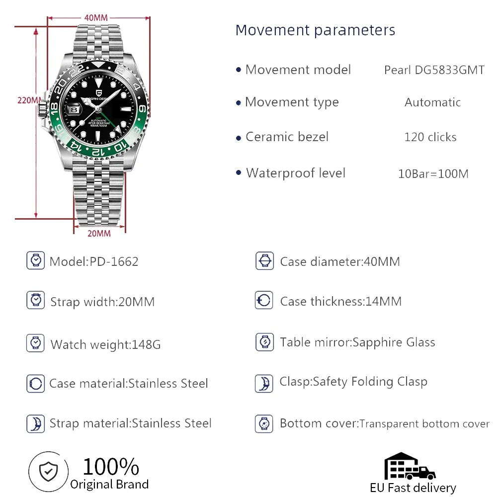 PAGANI Luxury Mechanical Watch  PD-1662