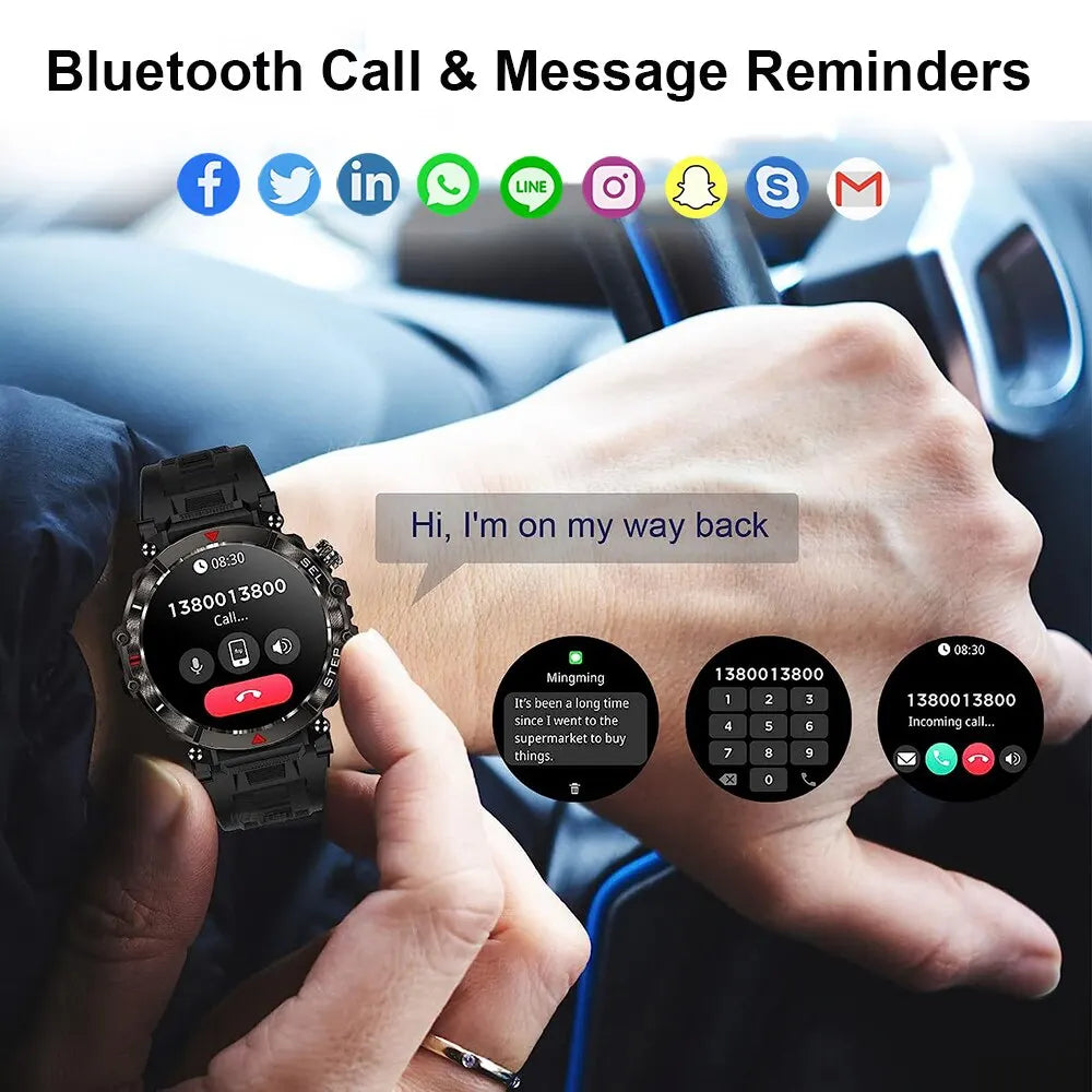 Bluetooth chamada relógio inteligente para homem 1.39 ''tela de toque completa ip67 à prova dip67 água esporte fitness smartwatch para xiaomi android ios cf11
