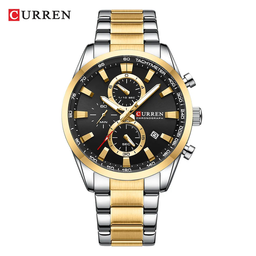 CURREN Casual Sporty Brand Stainless Steel Band