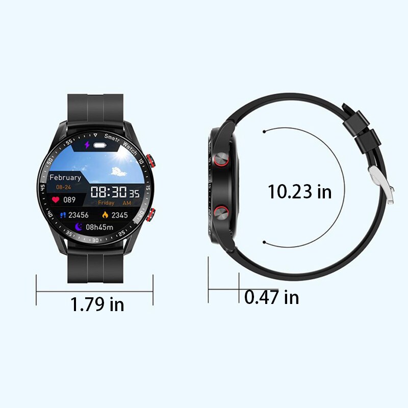 Smart Watch Bluetooth Chamada Ecg Ppg Tela Sensível Ao Toque Completa