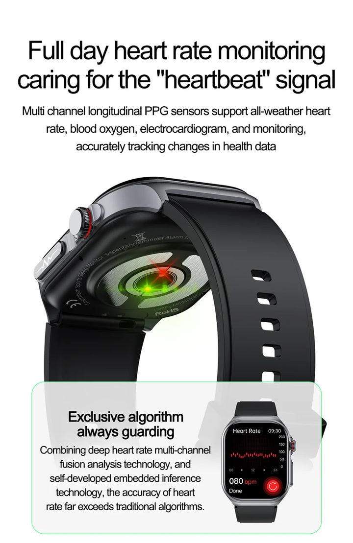 Amoled Screen ECG Monitoring One Click Intelligent Micro Examination Bluetooth Call Smartwatch