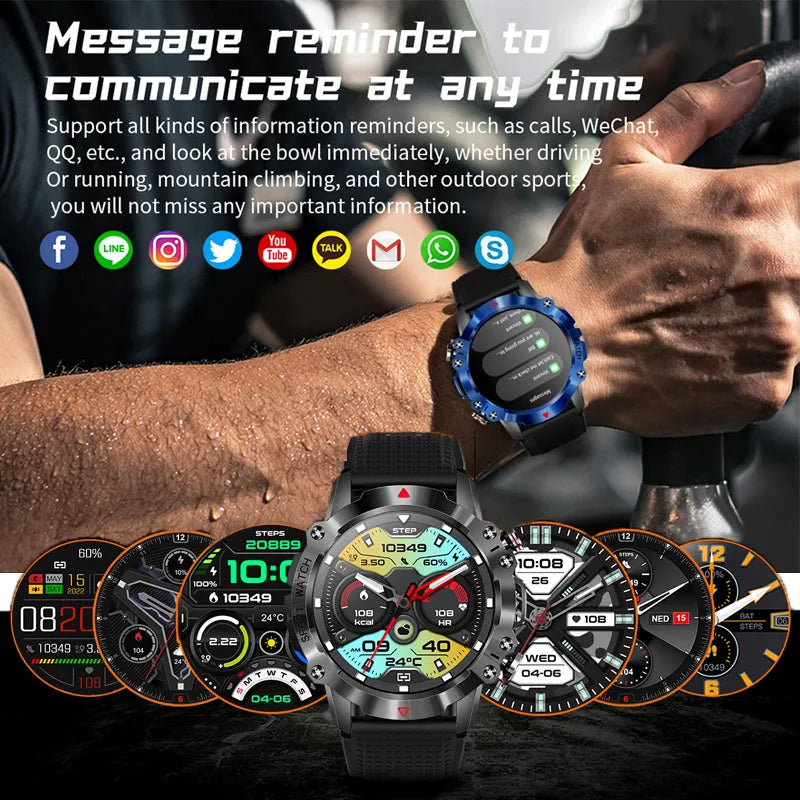 GPS Smart Watch -  Bluetooth Call Heart Rate Blood Pressure  For Android ios