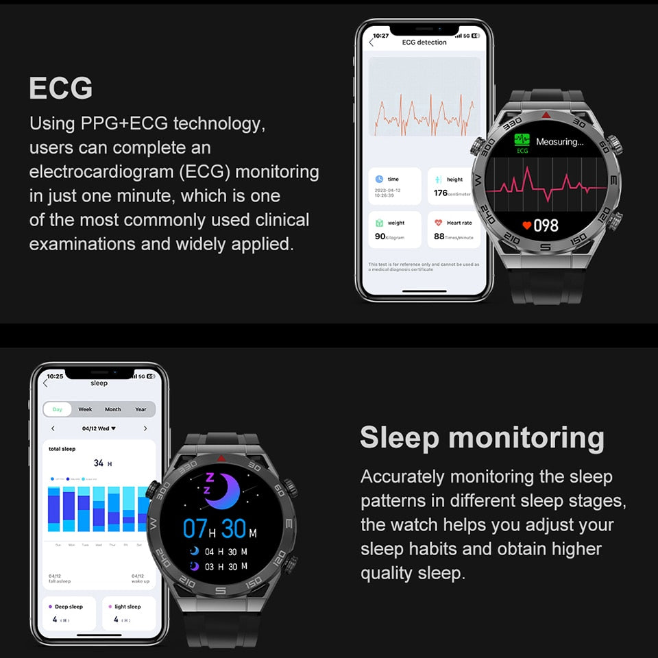 NFC ECG+PPG Bluetooth Call Smartwatch GPS Tracker